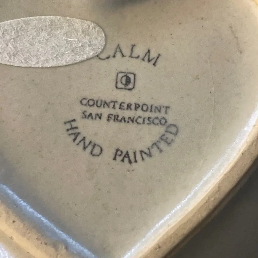 Vintage Counterpoint San Francisco Heart Shaped Trinket Jewelry Box Hand Painted